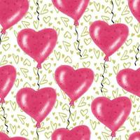 Valentines day lovely hearts seamless pattern vector