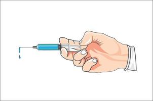 Hand holding injection vector