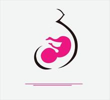 Gynecologist logo minimalist and abstract vector illustration