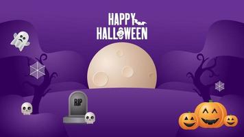 halloween scary background with podium vector