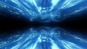 explosão de terra de partícula azul video