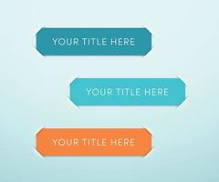 Three Vector Colorful Banner Blank Text Box Templates