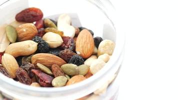 Trail mix in container video