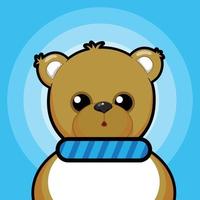 Bear cartoon character illustration vector