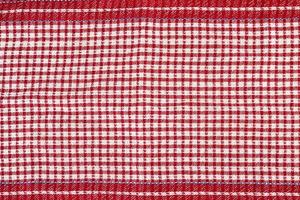 cotton red-white kitchen towel, full frame photo