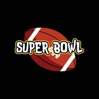 diseño de camisetas vectoriales de super bowl. diseño de camiseta de super bowl. se puede utilizar para imprimir tazas, diseños de pegatinas, tarjetas de felicitación, afiches, bolsos y camisetas. vector