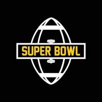 diseño de camisetas vectoriales de super bowl. diseño de camiseta de super bowl. se puede utilizar para imprimir tazas, diseños de pegatinas, tarjetas de felicitación, afiches, bolsos y camisetas. vector