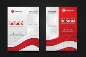 Cover design template with textured modern floral pattern and transparent background can insert photos vector