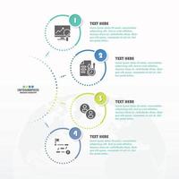 infografía con 4 pasos, procesos u opciones. vector