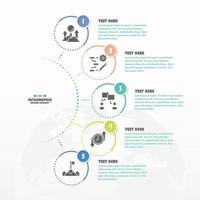 Infographic with 5 steps, process or options. vector