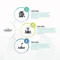 Infographic with 3 steps, process or options. vector