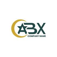 Free Vector Letter ABX Moon Star Logo