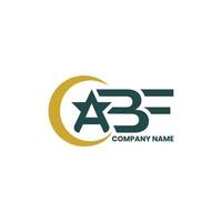 Free Vector Letter ABF Moon Star Logo