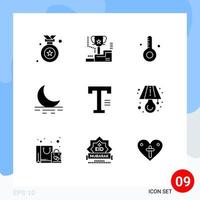 Stock Vector Icon Pack of 9 Line Signs and Symbols for write type beach weather fog Editable Vector Design Elements