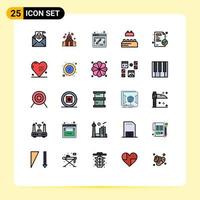 Set of 25 Modern UI Icons Symbols Signs for medical report medical blog lego bricks Editable Vector Design Elements