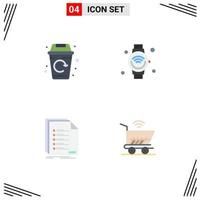 4 Creative Icons Modern Signs and Symbols of city check been internet of things list Editable Vector Design Elements