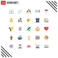 25 Universal Flat Colors Set for Web and Mobile Applications rain date estate food dinner Editable Vector Design Elements