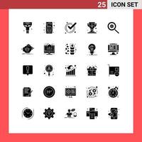 25 Creative Icons Modern Signs and Symbols of options winner up cup acknowledge Editable Vector Design Elements