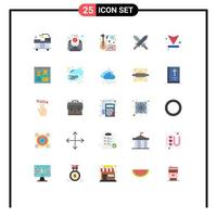 Universal Icon Symbols Group of 25 Modern Flat Colors of up arrow entertainment swoeds sword Editable Vector Design Elements