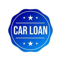 Car loan vehicle badge label icon design vector