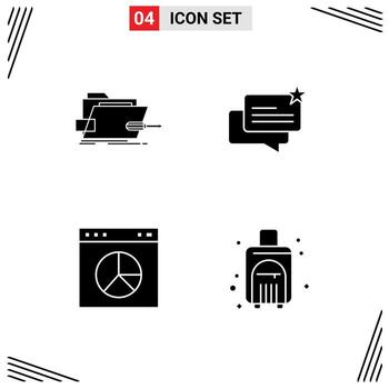 User Interface Solid Glyph Pack of modern Signs and Symbols of box business tech ecommerce presentation Editable Vector Design Elements