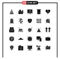 25 Creative Icons Modern Signs and Symbols of house architecture navigation tools fab Editable Vector Design Elements