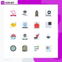 16 Thematic Vector Flat Colors and Editable Symbols of empire mail bottle help contact Editable Pack of Creative Vector Design Elements