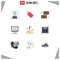 Set of 9 Modern UI Icons Symbols Signs for sequencer daw ticket application saint Editable Vector Design Elements