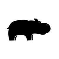 cute hippo vector logo