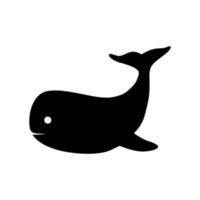 logotipo de vector de ballena negra