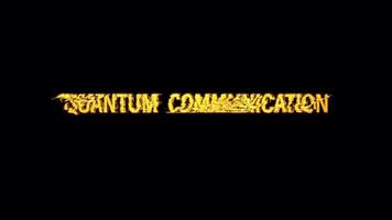 Quantum Communication glitch text effect cimematic title video