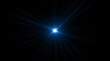 Center flickering glow blue optical lens flares burst video