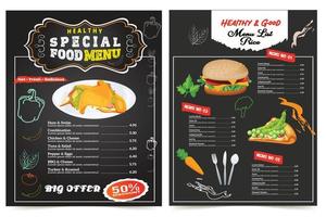 Restaurant Delicious fast food Flyer Design. Today's Menu Chinese Meal Cover, burger fast food brochure, Hot Food Vector template, restaurant Burger Menu book flyer.