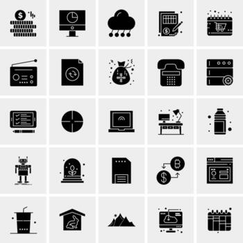 25 iconos de negocios universales vector ilustración de icono creativo para usar en proyectos relacionados con la web y dispositivos móviles