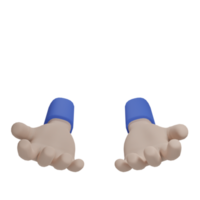 3D two hands without any object transparent background png