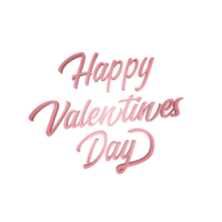 3d Lycklig valentines dag transparent bakgrund png