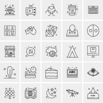 25 iconos de negocios universales vector ilustración de icono creativo para usar en proyectos relacionados con la web y dispositivos móviles