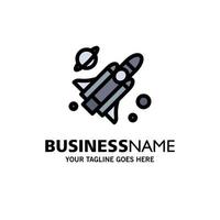Fly Missile Science Business Logo Template Flat Color vector