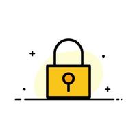 Lock Password Password Lock Secure Password  Business Flat Line Filled Icon Vector Banner Template