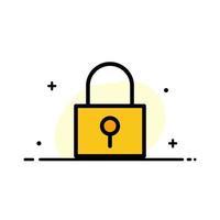 Lock Password Password Lock Secure Password  Business Flat Line Filled Icon Vector Banner Template