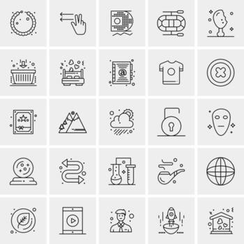 25 iconos de negocios universales vector ilustración de icono creativo para usar en proyectos relacionados con la web y dispositivos móviles