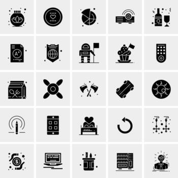 25 iconos de negocios universales vector ilustración de icono creativo para usar en proyectos relacionados con la web y dispositivos móviles