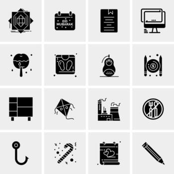 16 iconos universales de negocios vector ilustración de icono creativo para usar en proyectos relacionados con la web y dispositivos móviles