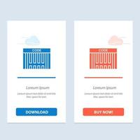 Bar Barcode Code Shopping  Blue and Red Download and Buy Now web Widget Card Template vector