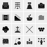 16 iconos universales de negocios vector ilustración de icono creativo para usar en proyectos relacionados con la web y dispositivos móviles