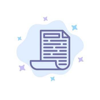 File Design Document Blue Icon on Abstract Cloud Background vector