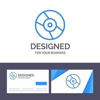 Creative Business Card and Logo template Cd Dvd Disk Device Vector Illustration
