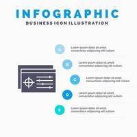 Setting Controller Target Object Infographics Presentation Template 5 Steps Presentation vector