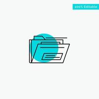 Folder File Zip Rar  turquoise highlight circle point Vector icon