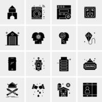 16 iconos universales de negocios vector ilustración de icono creativo para usar en proyectos relacionados con la web y dispositivos móviles